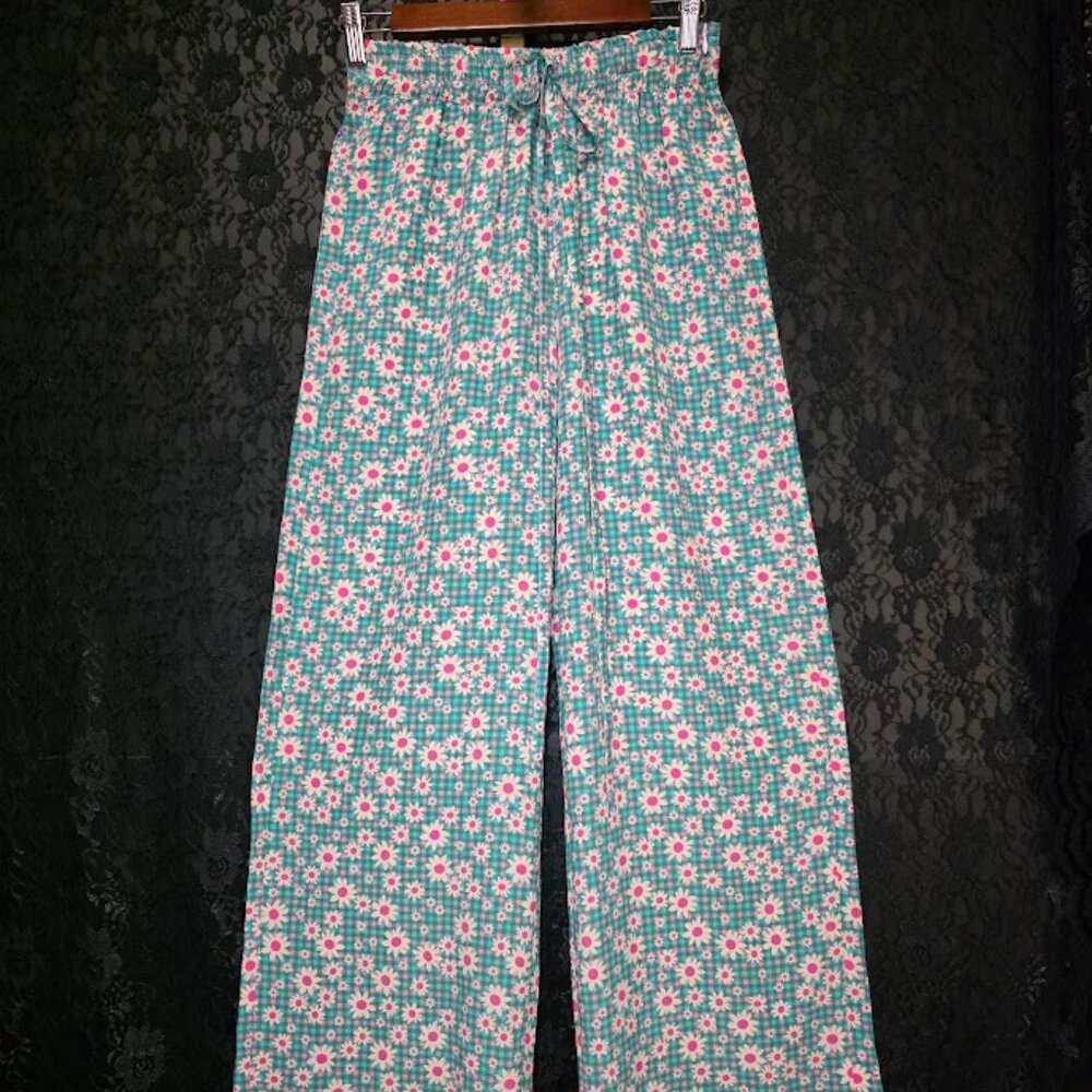 Happy Sheep 100% Silk Floral Women's Pants S